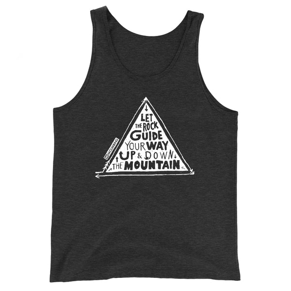 IMClimbing Rock Guide Design on Charcoal Tank Top - Men
