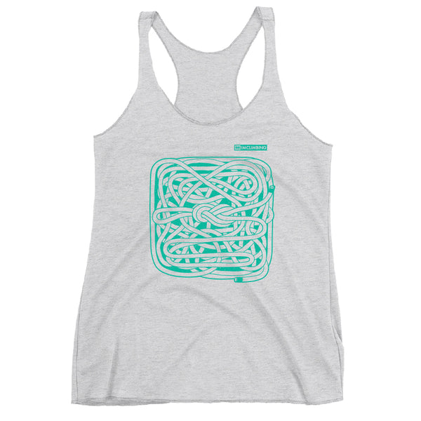 IMClimbing Figure 8 Knot Design on White Tank Top - Women