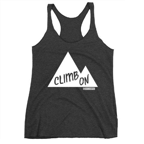 IMClimbing Climb On Design on Charcoal Tank Top - Women