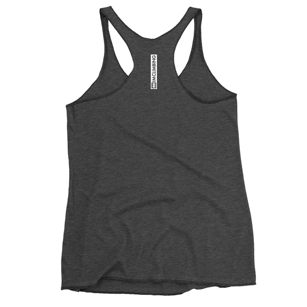 IMClimbing IMC Logo Design on Charcoal Tank Top Back - Women