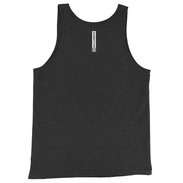 IMClimbing IMC Logo Design on Charcoal Tank Top Back - Men