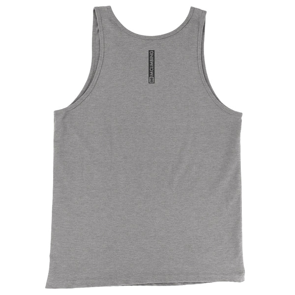 IMClimbing IMC Logo Design on Grey Tank Top Back - Men