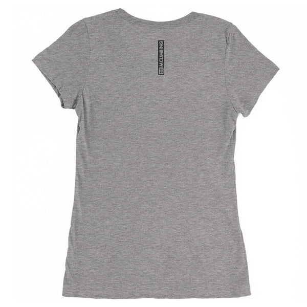 IMClimbing IMC Logo Design on Grey T-Shirt Back - Women 