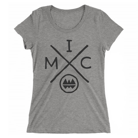 IMClimbing IMC Logo Design on Grey T-Shirt - Women 