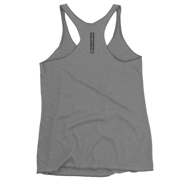 IMClimbing IMC Logo Design on Grey Tank Top Back - Women