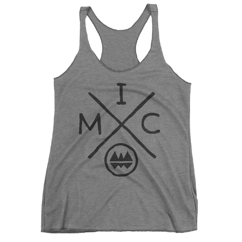 IMClimbing IMC Logo Design on Grey Tank Top - Women