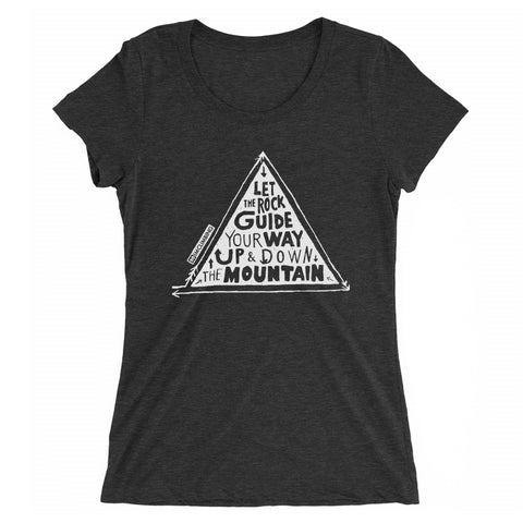 IMClimbing Rock Guide Design on Charcoal T-Shirt - Women 