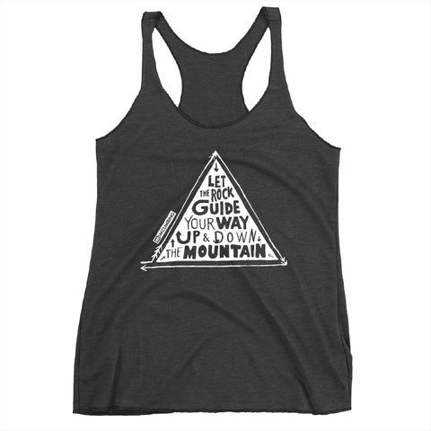 IMClimbing Rock Guide Design on Charcoal Tank Top - Women