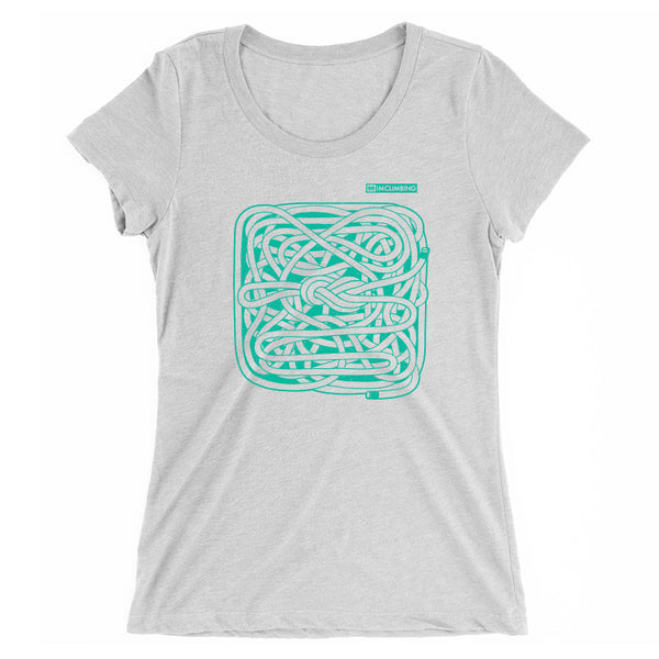 IMClimbing Figure 8 Knot Design on White T-Shirt - Women 