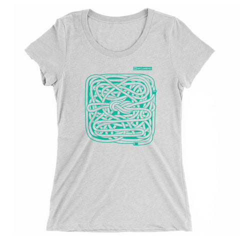 IMClimbing Figure 8 Knot Design on White T-Shirt - Women 