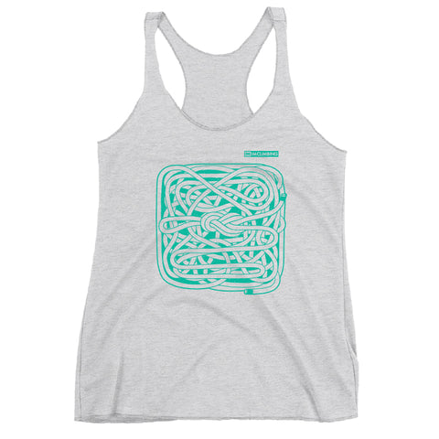 IMClimbing Figure 8 Knot Design on White Tank Top - Women
